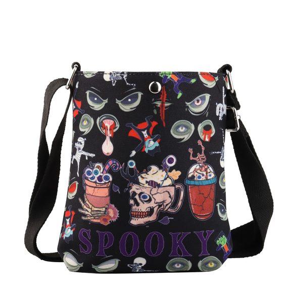 Spooky Crossbody Bag Halloween Skeleton Gifts Zombie Skulls Cross Body Bag c: - Picture 1 of 7